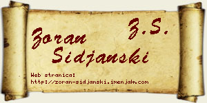 Zoran Šiđanski vizit kartica